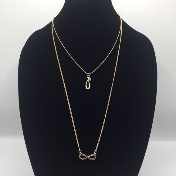 Jewelry - Double Strand Luck Infinity Necklace